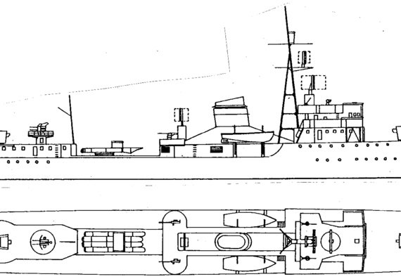 Корабль DKM TA 7 [ex HNoMS ZN-4 Torpedo Boat] - чертежи, габариты, рисунки